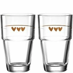Leonardo Latte Macchiato Glas 410 Ml 2e Solo Mit Herzen